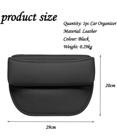 Black Car Seat Organizer Bag - Front Seat Console Pocket for Cell Phone and Keys - Buy Online on SooperMarket.com