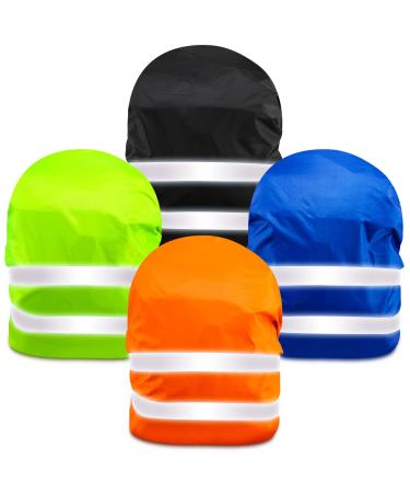 Kigeli 4 Pcs Rainproof Backpack Rain Cover for Hunting (35-50L) Camping Backpack Cover with Two Reflective Strap Upgraded Anti Slip Cross Buckle Straps for Hiking Biking Camping Cycling