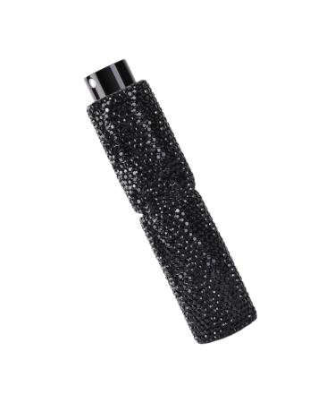 Lnhgh Rhinestone Perfume Atomizer | Refillable Bling Crystal Travel Perfume Bottle | Pocket Size 10ml Outdoor Travel Dispensing Bottle for Cosmetic & Perfume Other Liquids Black