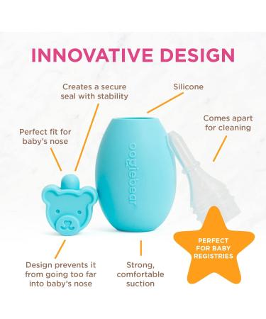 oogiebear Bulb Aspirator - The Safe Baby Nose Sucker for Newborns and Toddlers | BPA Free | Blue - Buy Online on SooperMarket.com