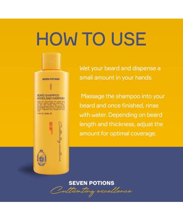 Seven Potation Bartshampoo for Men | Gentle Vegan Beard Cleanser - No Itching 250ml | Woodland Harmony - Buy Online on SooperMarket.com