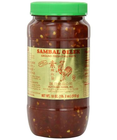 Huy Fong Sambal Oelek Ground Fresh Chili Paste 18 oz 2 Pack - 1.12 lb (Pack of 2) - Buy Online on SooperMarket.com