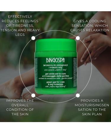 Buy BINGOSPA Green Gel for Heavy Legs & Varicose Veins | 500 ml | International Shipping Available - Buy Online on SooperMarket.com