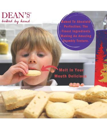 Dean's Traditional Shortbread Assortment - 360g Box of Rounds, Fingers & Petticoat Tails - Luxury All Butter Cookies - Festive Christmas Biscuit Selection - Buy Online on SooperMarket.com