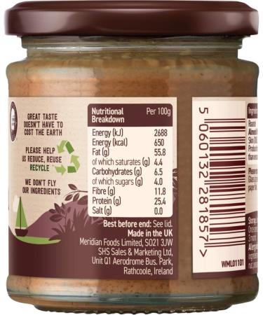 Meridian 100% Crunchy Almond Butter 170g by Meridian - Buy Online on SooperMarket.com