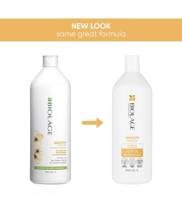 Biolage Smooth Proof Conditioner - Humidity Control & Anti-Frizz for Frizzy Hair - Vegan & Silicone-Free - 33.80 Fl Oz - Buy Online on SooperMarket.com