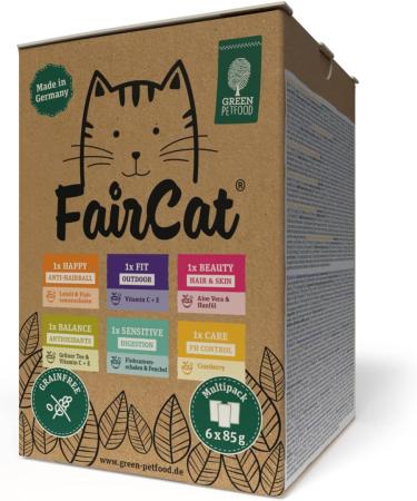 Green Petfood Faircat Multipack - Grain-Free Cat Wet Food (6 x 85g) | 6 Varieties | Premium International Shipping - Buy Online on SooperMarket.com
