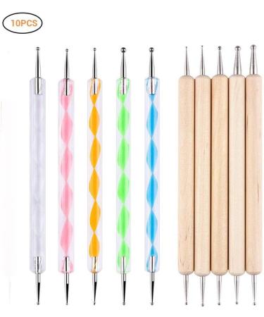Dajidafu 1 Set Dotting Tools Two Ways Drawing Painting Carving Set DIY Design Manicure Tools Freehand Embossing Point Drill Pen - Buy Online on SooperMarket.com