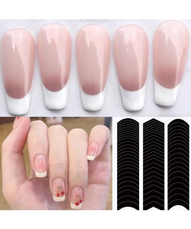 French Manicure Nail Stickers - 6 Sheets French Tip Nail Guides for DIY Nail Art - Buy Online on SooperMarket.com
