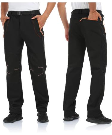 Inno Men's Waterproof Fleece Lined Hiking Cargo Pants - XX-Large Black/Black - 30/32/34 Sizes - Thermal Winter Outdoor Pants - Buy Online on SooperMarket.com