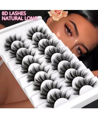 Diffusion NEW 8D Mink False Eyelashes Wispy Cross Long Thick Soft Fake Eye Volume Lashes (3 Pairs) - Buy Online on SooperMarket.com