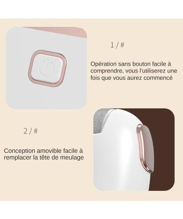 Electric Pedicure - Electric Foot Care Dry Skin Remover | Callus Remover with USB Charging Effective Callus Removal with Electric Foot Device White - Buy Online on SooperMarket.com