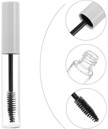 KALLORY Undercap Oil Bottle 10Pcs 10ML Eyelash Brush Tubes Eyelash Cream Bottles Castor Oil Containers White Eyeliner Pencil 11x1.5x1.5cm White - Buy Online on SooperMarket.com