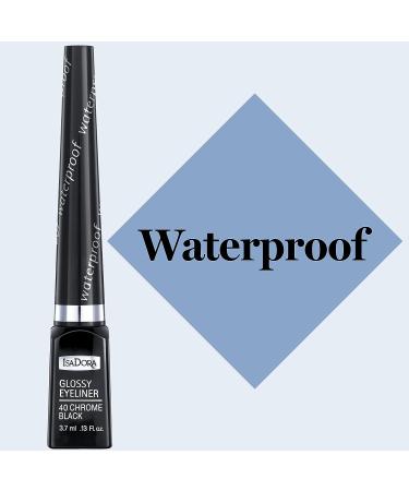 IsaDora Glossy Eyeliner Waterproof 40 Chrome Black for Sensitive Eyes - 3.7 ml / .13 Fl. oz - Buy Online on SooperMarket.com