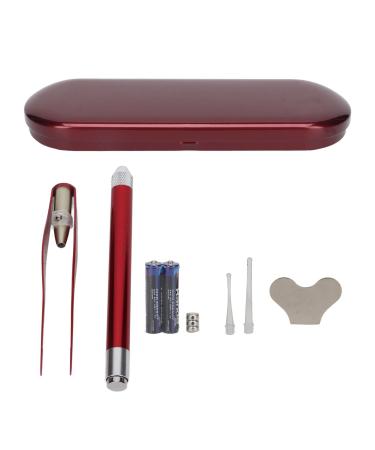 2pcs LED Light Ear Spoon with Tweezers Earwax Remover Tool with Storage Box Red Portable Luminous Light Ear Pick Cleaner for Kids Adults
