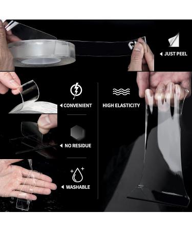 Art3d Double-Sided Heavy Duty Mounting Tape - 10FT Multipurpose Removable Adhesive Foam Tape - Reusable Transparent Tape for Household Items - 1/24 x 1/2 x 10 - Buy Online on SooperMarket.com
