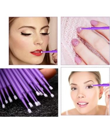 Surplex 400pcs Micro Applicator Brushes - Purple | Ideal for Makeup, Nail Art, and Painting - Buy Online on SooperMarket.com