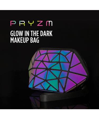 Pryzm Hexagonal Reflective 3D Effect Makeup Bag - Small Stylish & Durable | Perfect for Travel - Shop Internationally - Buy Online on SooperMarket.com