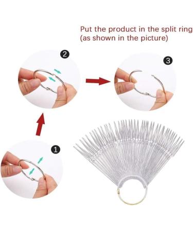 80pcs Clear Fake Nail Art Tips with Ring Holder - Nail Swatches Practice Tool - Buy Online on SooperMarket.com