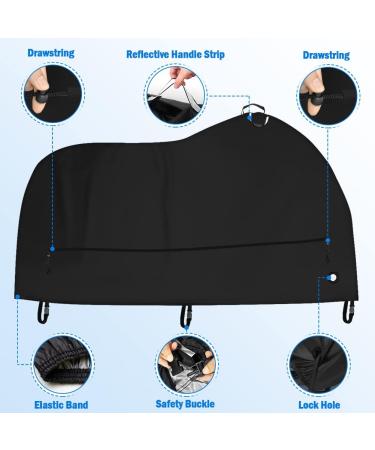 Outdoor Waterproof Bike Cover for 1-3 Bikes | Heavy Duty Ripstop Storage with Reflective Strips - Anti Dust, Rain, Snow, UV | Mountain & Road Bikes | Black - Buy Online on SooperMarket.com