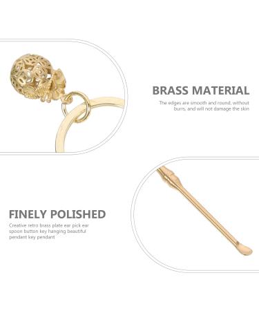 Vintage Brass Ear Spoons Set | Earwax Removal Tools | Healeved 4Pcs | Keychain Gift for Men Women - Buy Online on SooperMarket.com