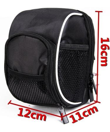 Disconano Cycling Bike Handlebar Bag with Rain Cover - Front Basket Black | Waterproof Bike Accessories - Buy Online on SooperMarket.com
