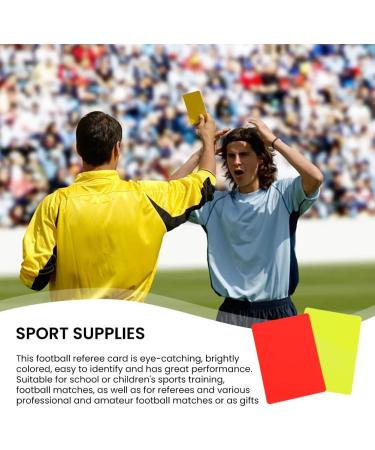 Approved Football Referee Card Set - Red & Yellow Cards with Specifications & Pipe Cord - Essential Referee Tool for Competitions - Buy Online on SooperMarket.com