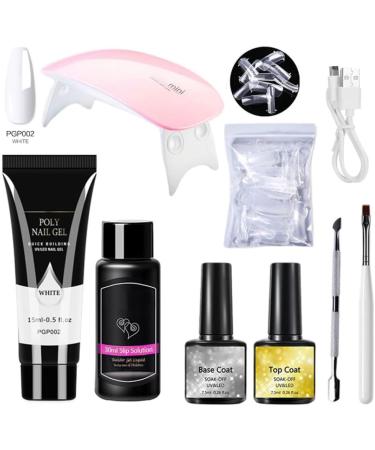 Polygel Nail Kit - All-in-One French Nail Extension Set | Starter Kit for Beginners | 8 Pieces DIY Nail Art Tools - PGP002 - Buy Online on SooperMarket.com