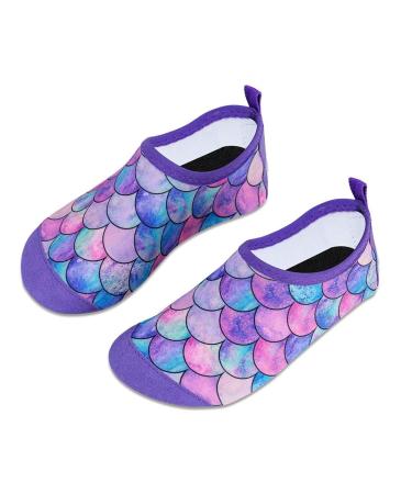 Iceunicorn bathing shoes children swimming shoes boys girl beach shoes baby aquasque barefoot shoes toddlers water shoes 30/31 eu pink purple