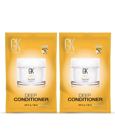 GK Hair Global Keratin Deep Conditioner Masque - Pack of 2 (20ml) | Intense Hydrating Repair for Dry, Damaged, Color Treated Hair with Jojoba Oil - Buy Online on SooperMarket.com