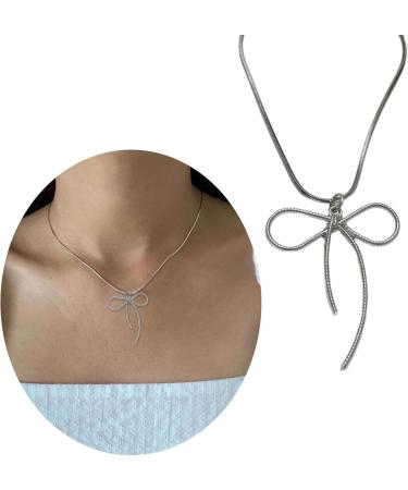 Oralgos Elegant Fashion Necklace - Stylish Snake Bone Choker with Loop Trailer for a Cool Collarbone Look - International Shipping - Buy Online on SooperMarket.com