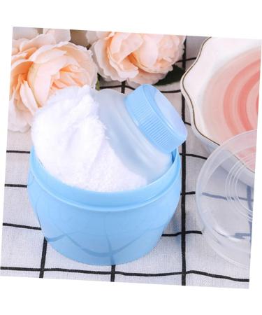 KOMBIUDA Travel Toddler for Mom Sponge Baby After Dusting Plastic Bath Container with Body Care Portable Powder Use Empty Puff Blue Cosmetic White Talcum Newborn Home Infant Face Case 2pcs 1 count (Pack of 1) - Buy Online on SooperMarket.com