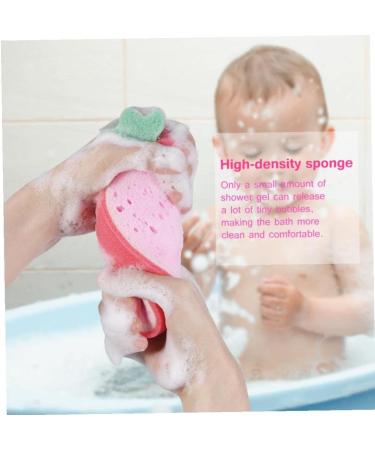 TOSSPER 4 Pack Cute Fruit Shaped Shower Sponges - Perfect Bath Brush for Kids & Children | Fun Bathing Tools & Scrubbers - Buy Online on SooperMarket.com