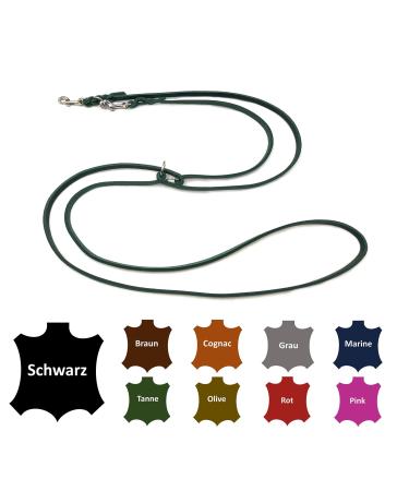 Dog liner Small dogs / large dogs 2m / 2.40m / 2.80m / 3.50m / 5m Double linen adjustable (5m x 12mm fir green) 5m x 12mm fir green