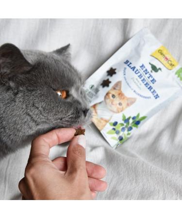 Gimcat Soft Snacks Duck & Blueberries - Protein-Rich Cat Treats - No Added Sugar - 60g Bag - International Shipping Available - Buy Online on SooperMarket.com