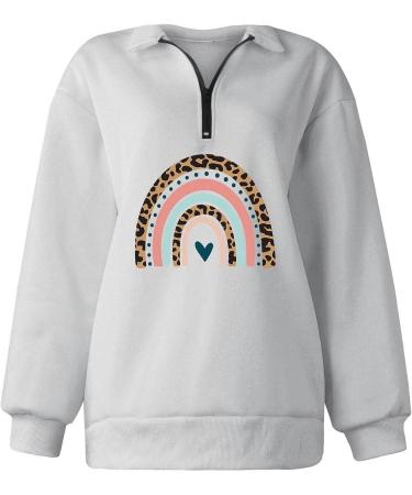 Women's Casual Autism Awareness 1/4 Zip Sweatshirt - White, Large - Buy Online on SooperMarket.com