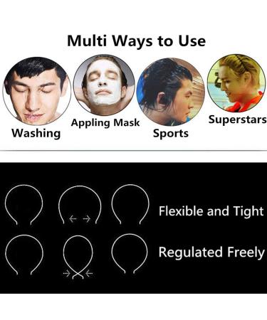 Premium Unisex Hair Bands for Men & Women | Slip-Resistant Elastic Hoops | Corrugated Black Sports Accessories - Buy Online on SooperMarket.com