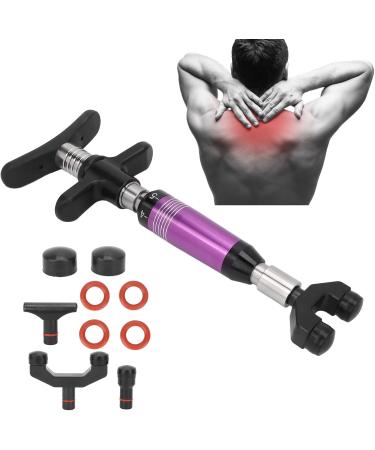 Chiropractic Handheld Device for Spine Adjustment - Ergonomic Manual Massage Tool with Case - Ideal for Men & Women - Violet - Buy Online on SooperMarket.com