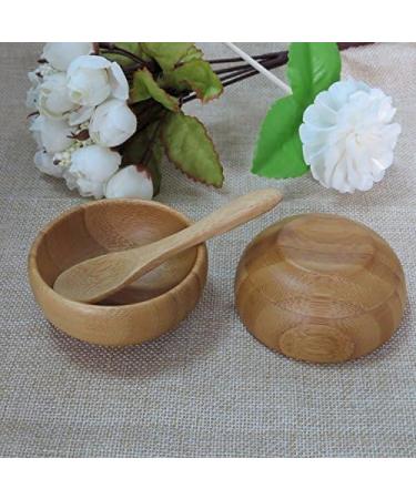 Cute Small Facial Skin Care Mask Bowl Set | Eco-Friendly DIY Makeup Mixing Tool for Women - Natural Color - Buy Online on SooperMarket.com