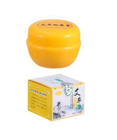 Healifty Wormwood Balm 2Pcs Moxa Cream Wormwood Leaf Balm Plaster Ointment Herbal Neck Cooling Oil for Home Shop Yellow