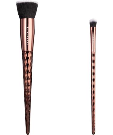 Make Up Brushes LaRoc 10pc - Professional Diamond Makeup Brush Set Complete Coverage Make Up Set - Concealer Powder Brush Eyeliner Eyeshadow Brushes & More - Deep Bronze - Buy Online on SooperMarket.com
