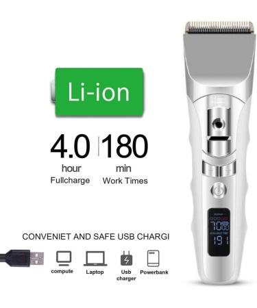 Professional Low Noise Hair Clippers for Men Kids Rechargeable Cordless Clippers Hair Trimmer Set Electric Haircut Kit with LED Display and Charge Stand for Men and Family Use - Buy Online on SooperMarket.com