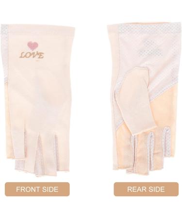 Exceart UV Nail Lamp Gloves - Cotton Finger Gloves for Women Manicure | UV Protection Hand Gloves in Flesh Color - Buy Online on SooperMarket.com