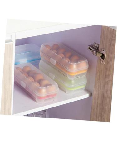 Mikikit Egg Storage Container 2pcs 10 Eggs Storage Container Egg Cartons Portable Egg Holder Egg Tray Refrigerator re-usable Green 24.5*10.5*7cm - Buy Online on SooperMarket.com