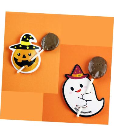 Cabilock Halloween Lollipop Decoration 100 Pcs Lollipop Paper Lollipop Candy Lollipop Packaging Lollipop Ghost Lollipop Greeting Lollipop Decoration Pencil Caps Message Halloween - Buy Online on SooperMarket.com