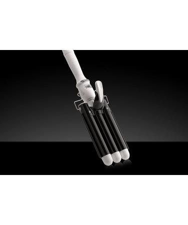 Alure 3 Barrel Curling Iron - 1 Ceramic Tourmaline Wand with LCD Display & Dual Voltage - BlackWhite - Buy Online on SooperMarket.com