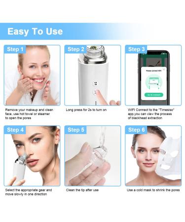 Silkwish Electric Blackhead Remover Pore Vacuum with HD Camera - USB Rechargeable Kit for Women & Men - Buy Online on SooperMarket.com