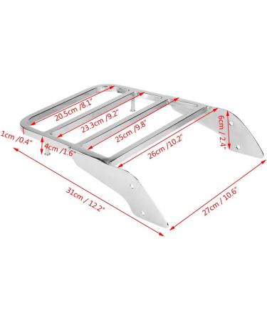 KIMISS Rear Luggage Rack for VT750 C2 (1997-2003) - Chrome Silver Sissy Bar | International Shipping Available - Buy Online on SooperMarket.com