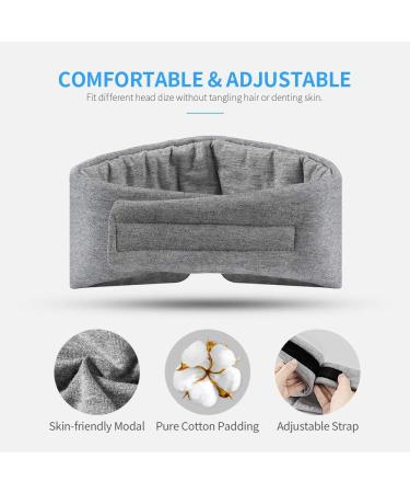 FRESHME Luxury Silk Cotton Sleep Mask - Comfortable Blackout Eye Mask for Men and Women - Adjustable, Soft, and Zero Pressure for Travel, Nap, Yoga - Black - Buy Online on SooperMarket.com