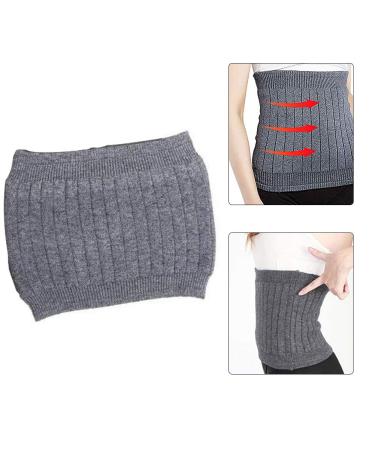 Thermal Lumbar Support Lower Back Belt Brace Cashmere Knit Stomach Kidney Warmer Thicken Thermal Cashmere Knit Warmer Band Abdominal Binder Stomach Lumbar Lower Back Support Brace Waist Grey (m) - Buy Online on SooperMarket.com